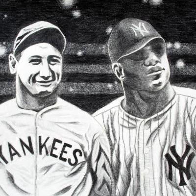 drawing of baseball players