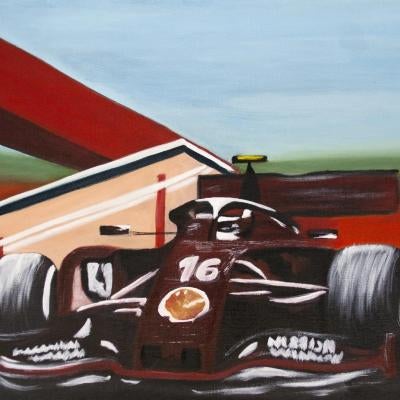 Painting of a F1 racing car