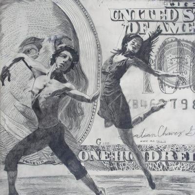 Drawing of a couple dancing