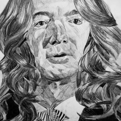 Drawing of a musician