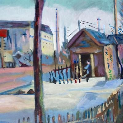Painting of a small town