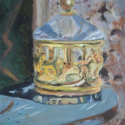 Painting of a small carousel