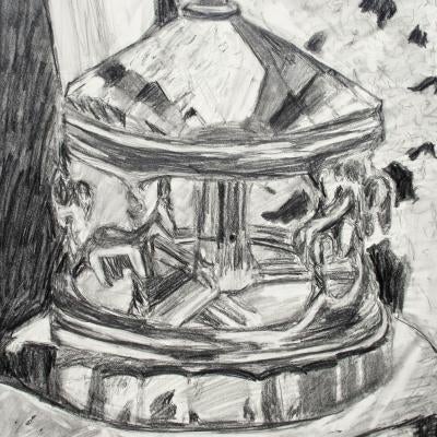 Drawing of small carousel