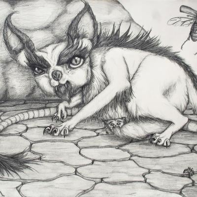 drawing of a rat like creature
