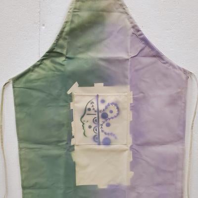 stenciled apron