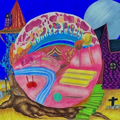 Drawing of a candy world