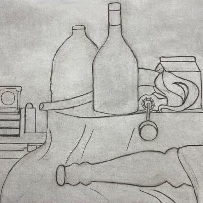 Drawing of bottles