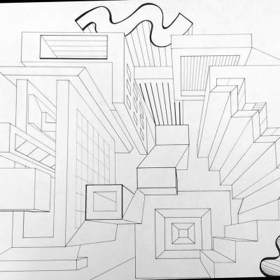 drawing of 3d shapes