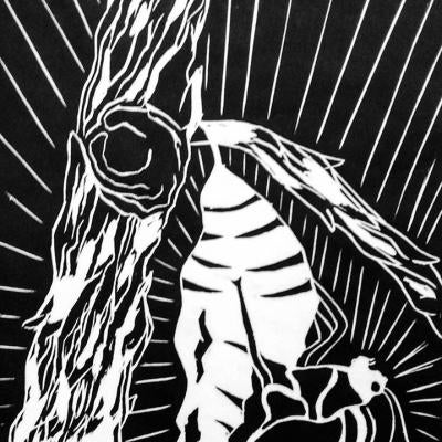 printmaking piece of a butterfly