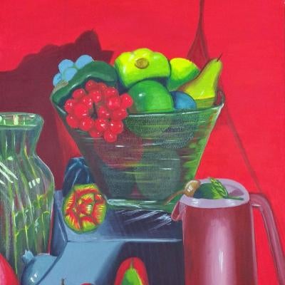painting of a fruit bowl