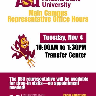 ASU Main Campus Rep Office Hours Fall 2025