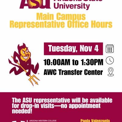 ASU Main Campus Rep Office Hours Fall 2025