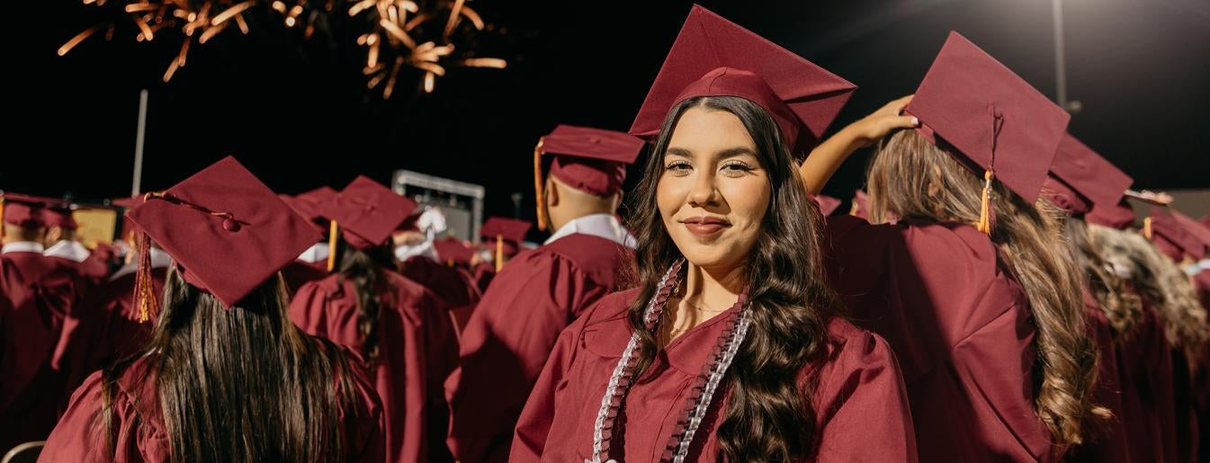 A Student Graduating