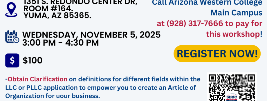 Flyer with QR Code to Register