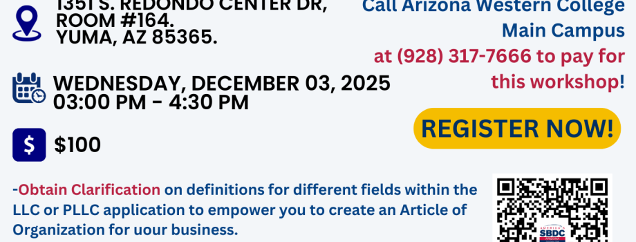 Flyer with QR Code to Register