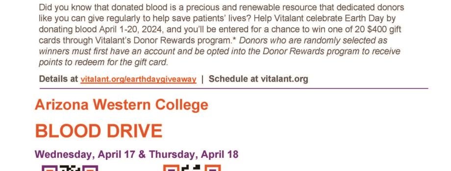 Blood Drive QR Registration Code