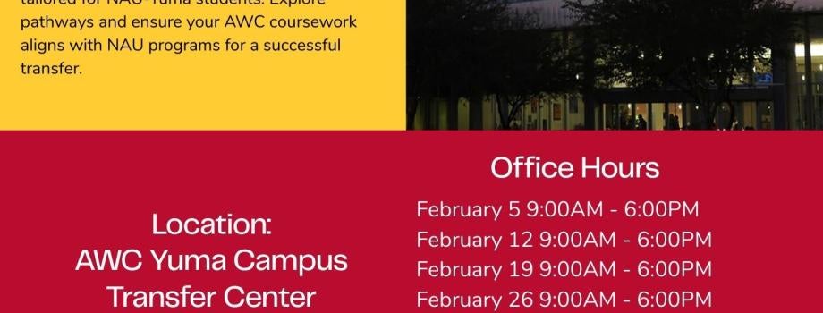 Flyer - Advising Hours for NAU-Yuma Students.jpg