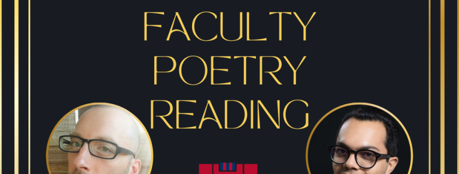 The Academic Library Spotlights: Faculty Poetry Reading graphic. Featuring photos of the authors highlighted.