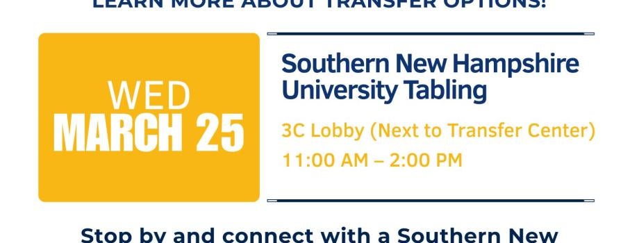 Southern New Hampshire University Tabling (SNHU)