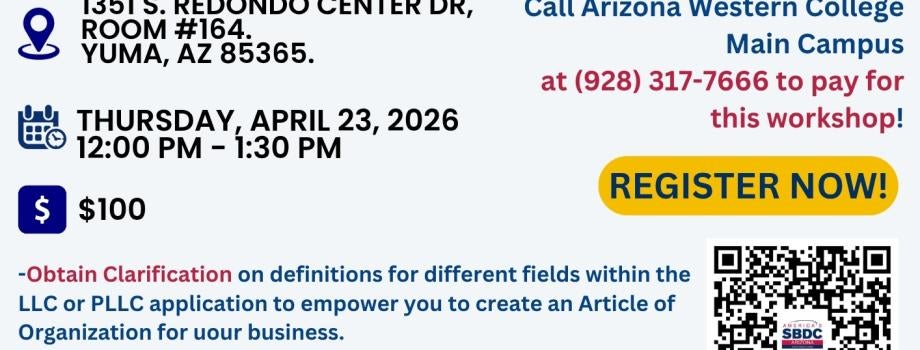 Flyer with QR Code to Register!