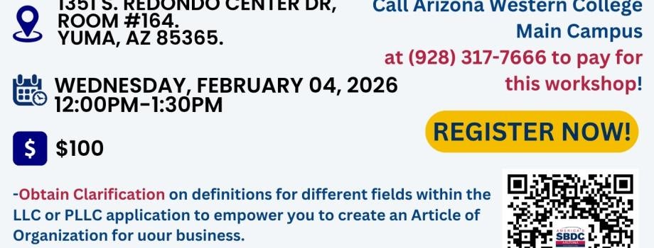 Flyer with QR Code to Register