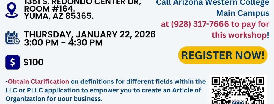 Flyer with QR Code to Register!