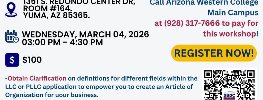 Flyer with QR Code to Register!