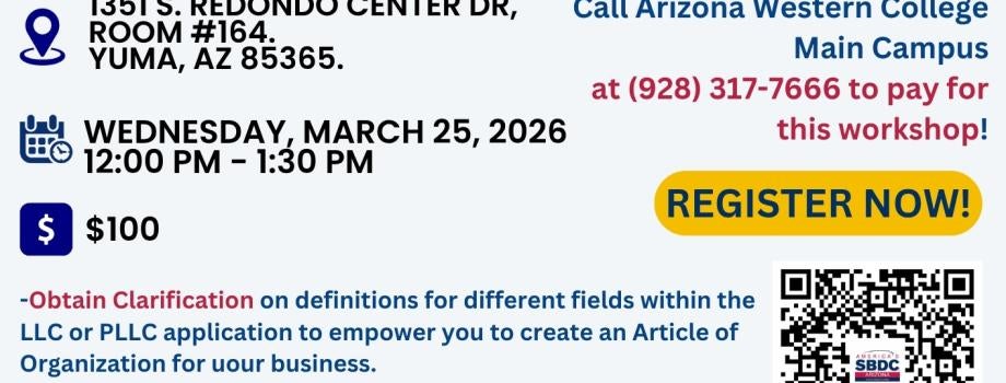 Flyer with QR Code to Register!