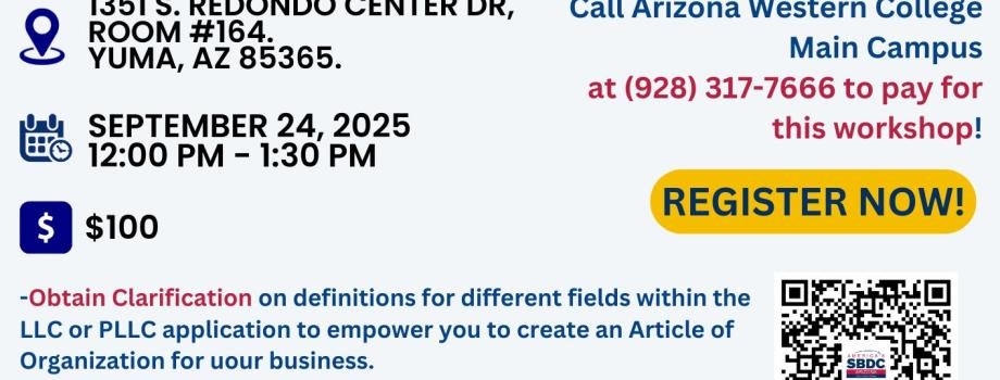 Flyer with QR Code to Register!