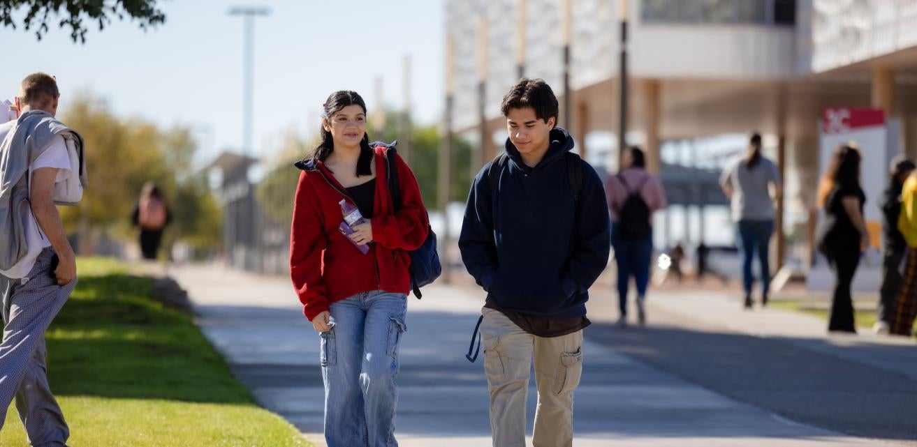 Student Walking on Yuma Campus