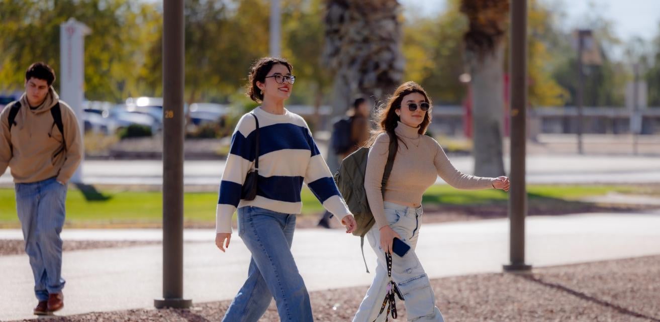 Students Walking on Yuma Campus