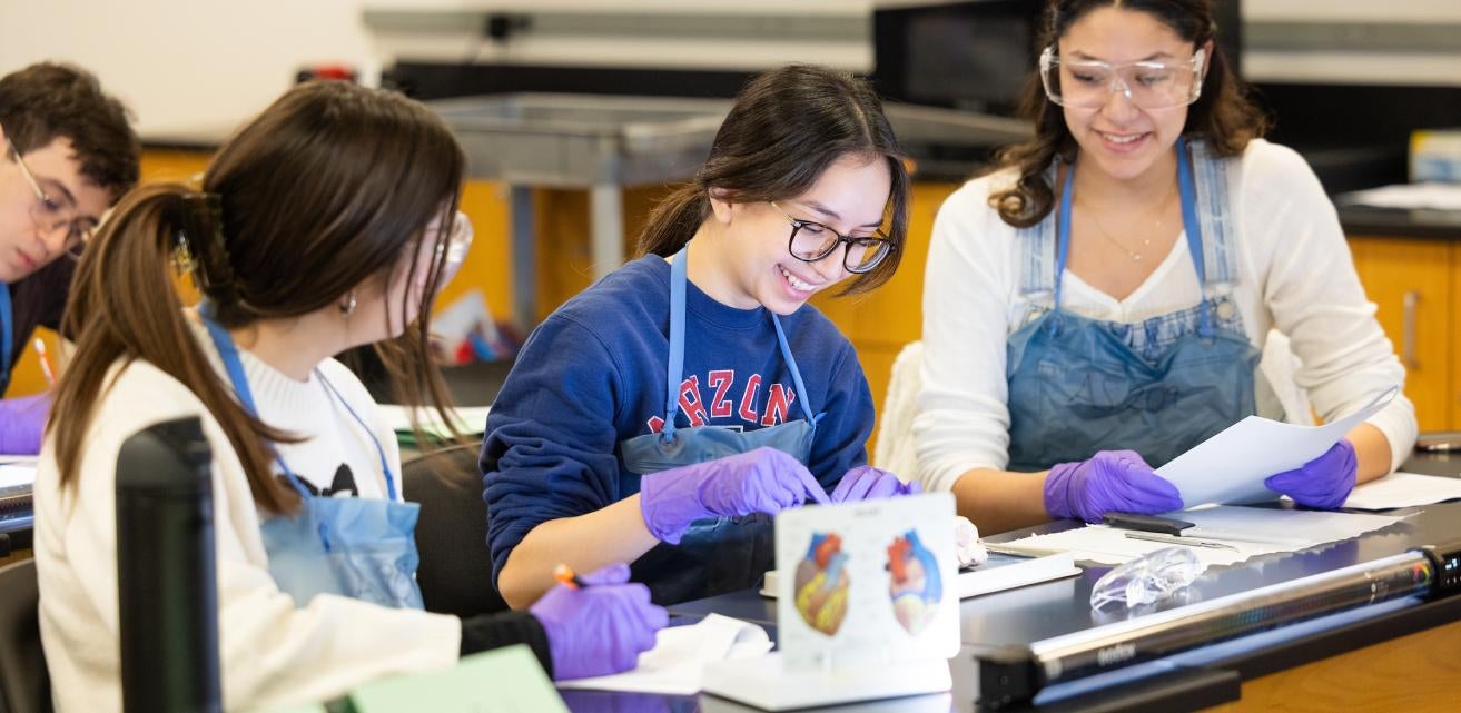 Students in Biology class
