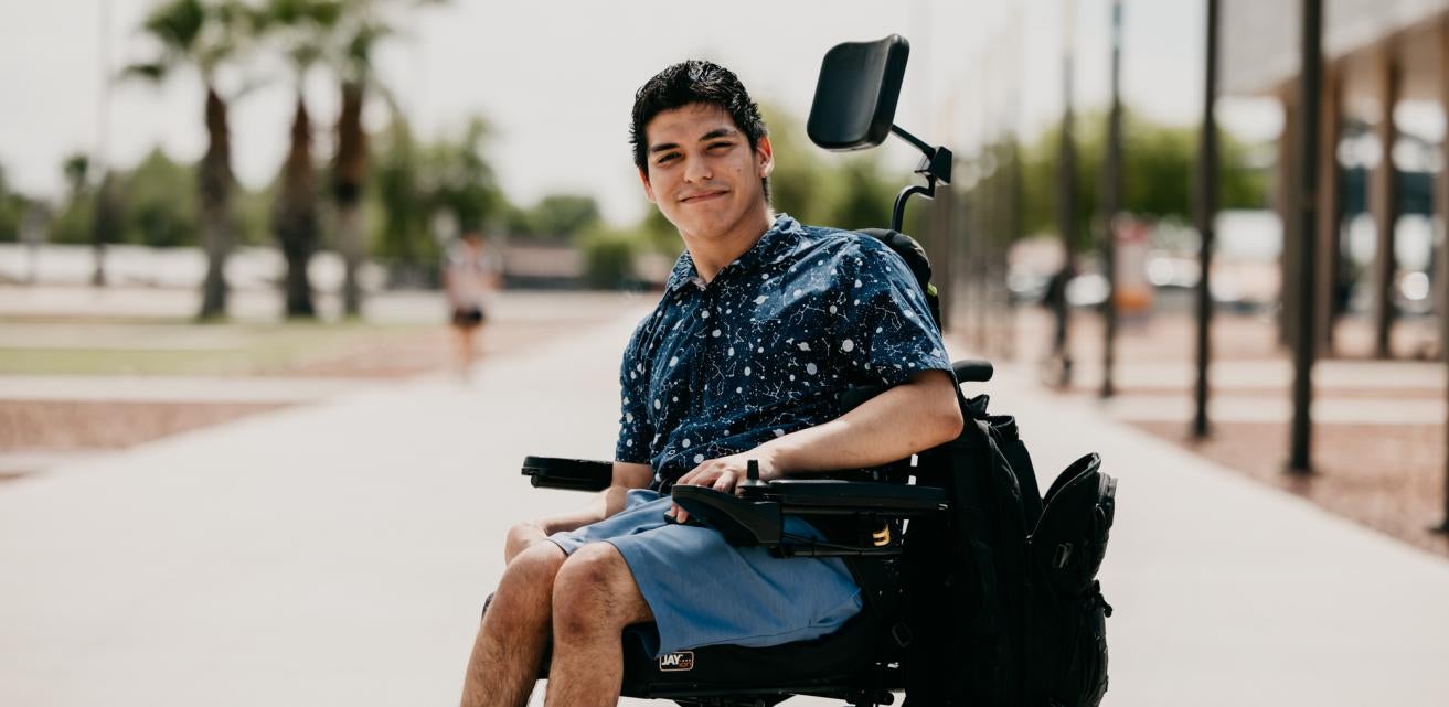 AWC student on Yuma Campus