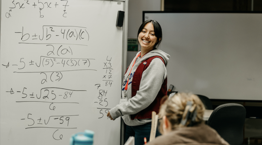 Tutor at Whiteboard