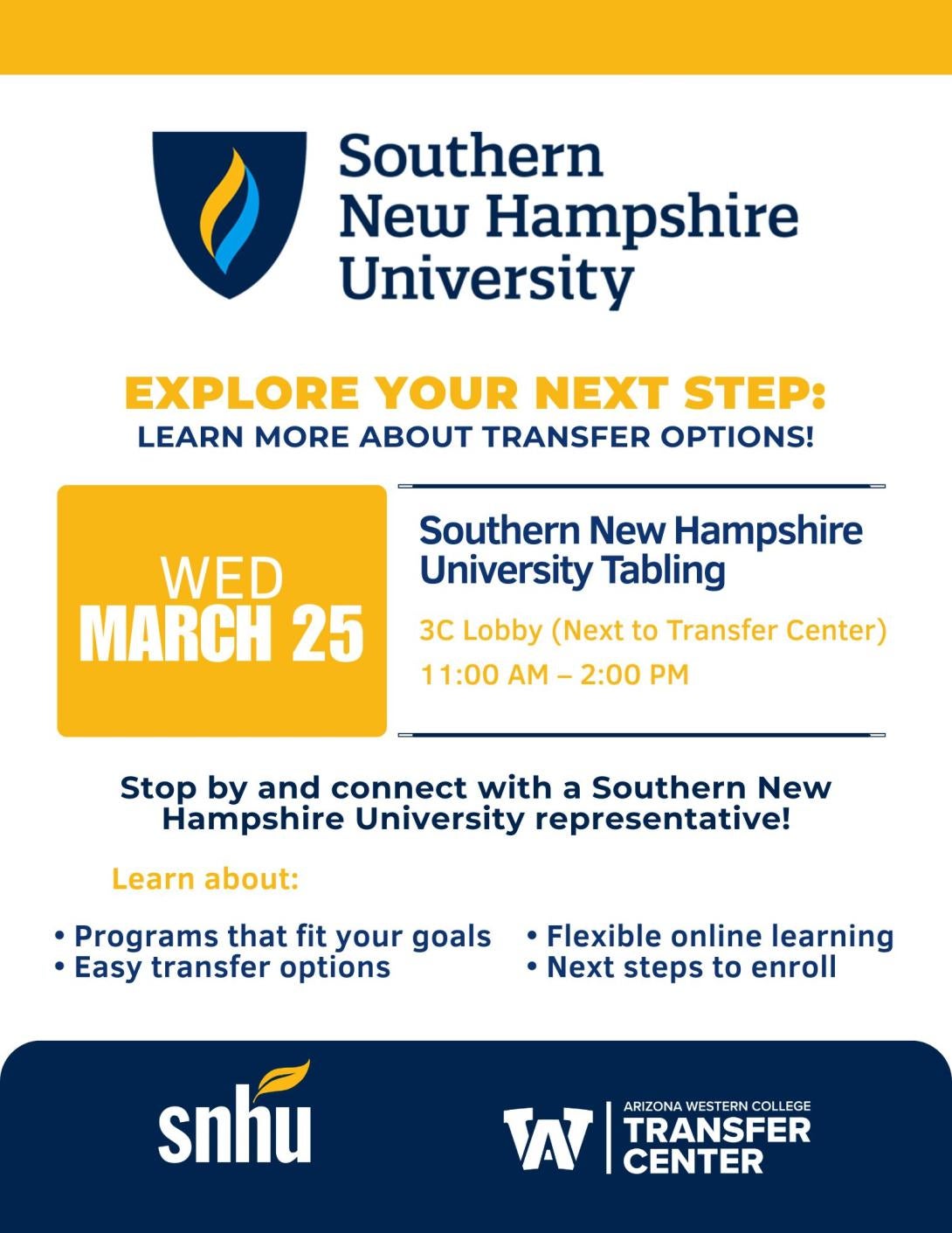 Southern New Hampshire University Tabling | Arizona Western College